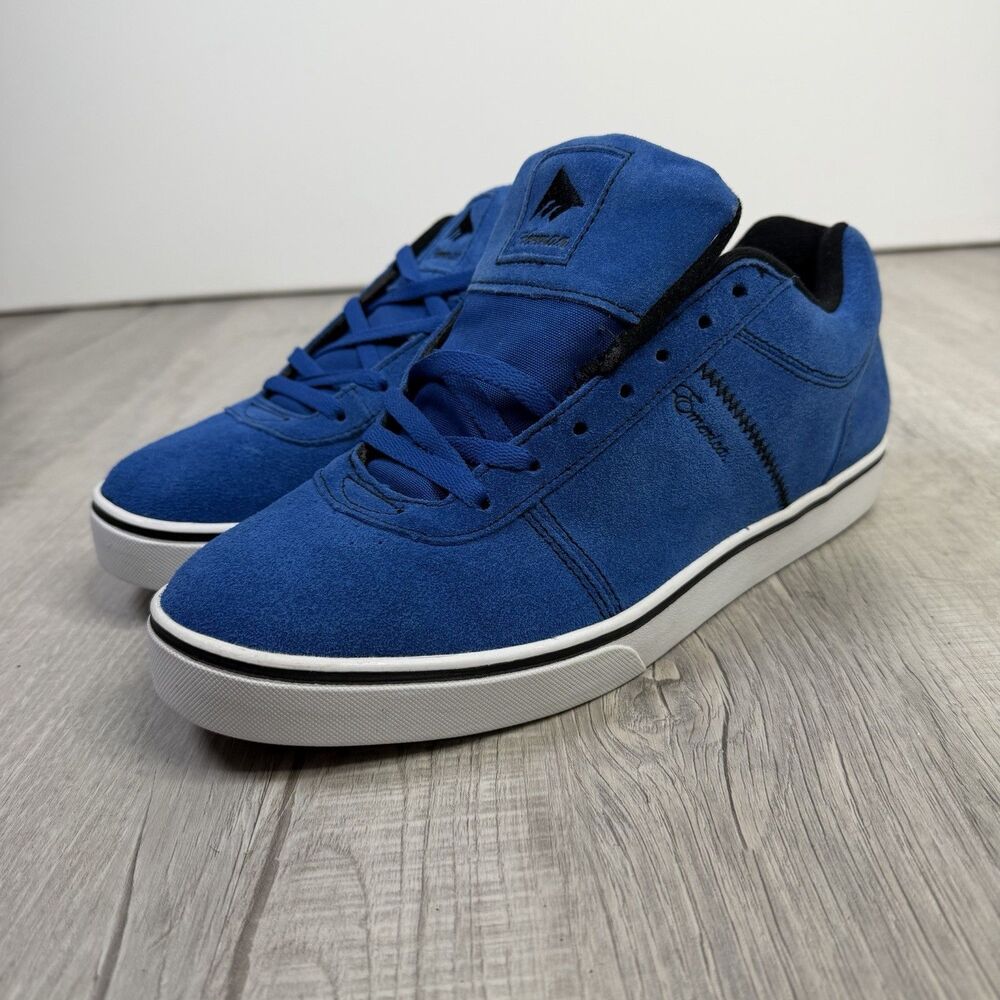 Vtg Emerica B Herman 2 Rare Vintage 2000s Skate Shoes Suede Royal Blue Size 12 C